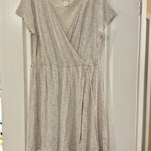 H&M White Patterned Mini Dress